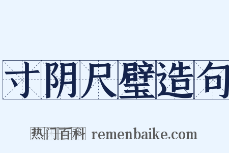 寸阴尺璧造句是什么意思的图片
